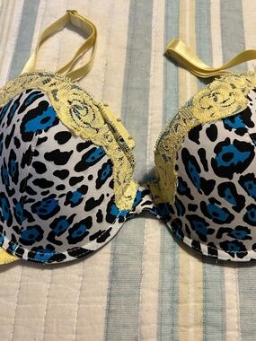 Sophie B Blue Leopard Bra
